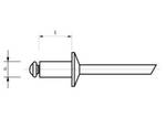 Nýt DIN 7337 st/st – 4 × 14 mm nerez A2