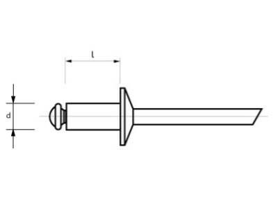 Nýt trhací 4 x 8 mm ocel