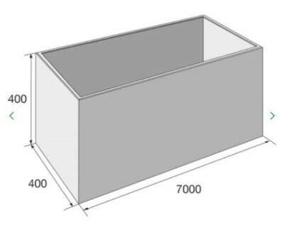 Květináč Lite Block 2 PRESBETON NOVA hladký šedý – 70 × 40 × 40 cm